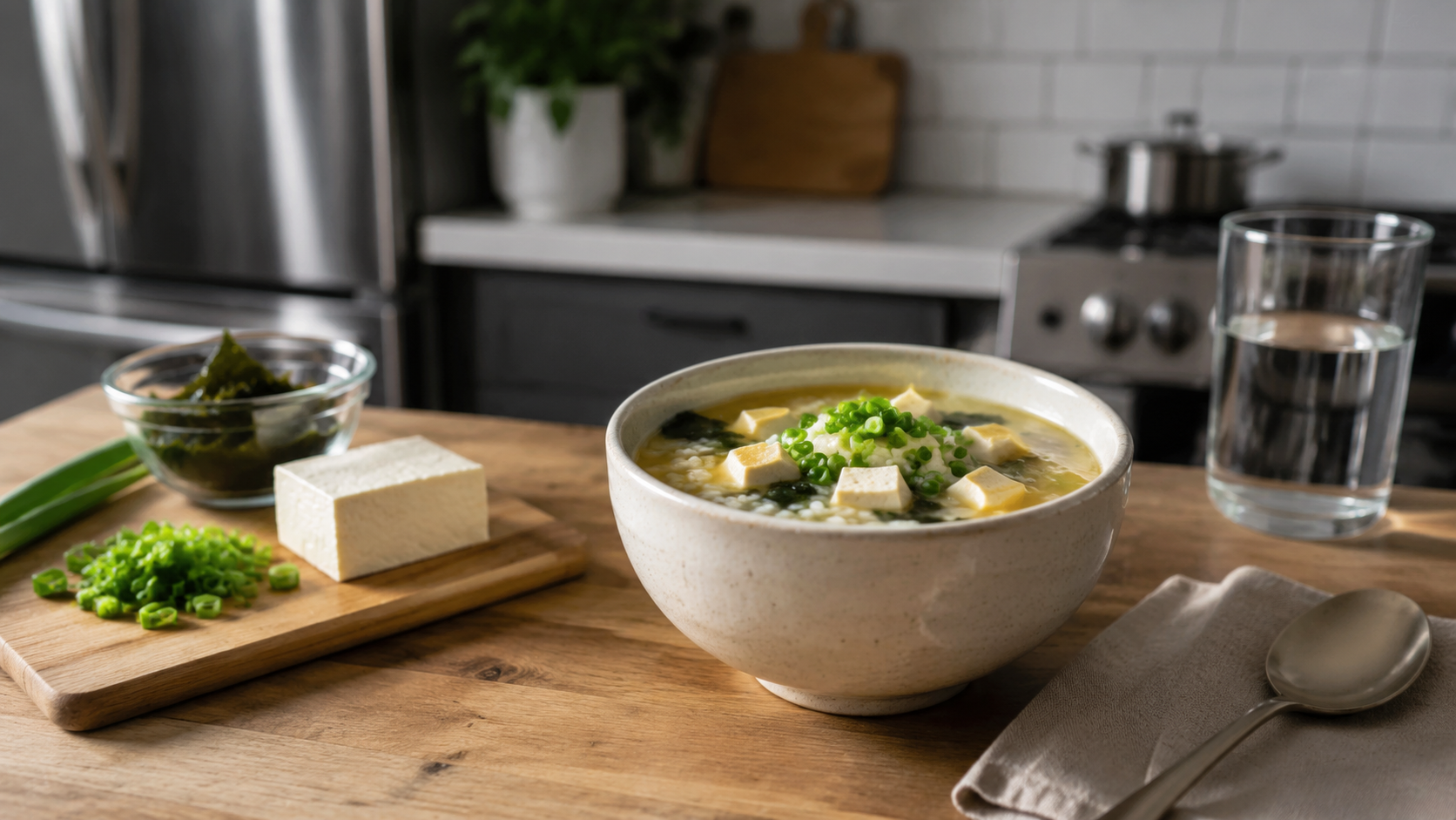 Instant Miso Soup Rice Cup ingredients and preparation