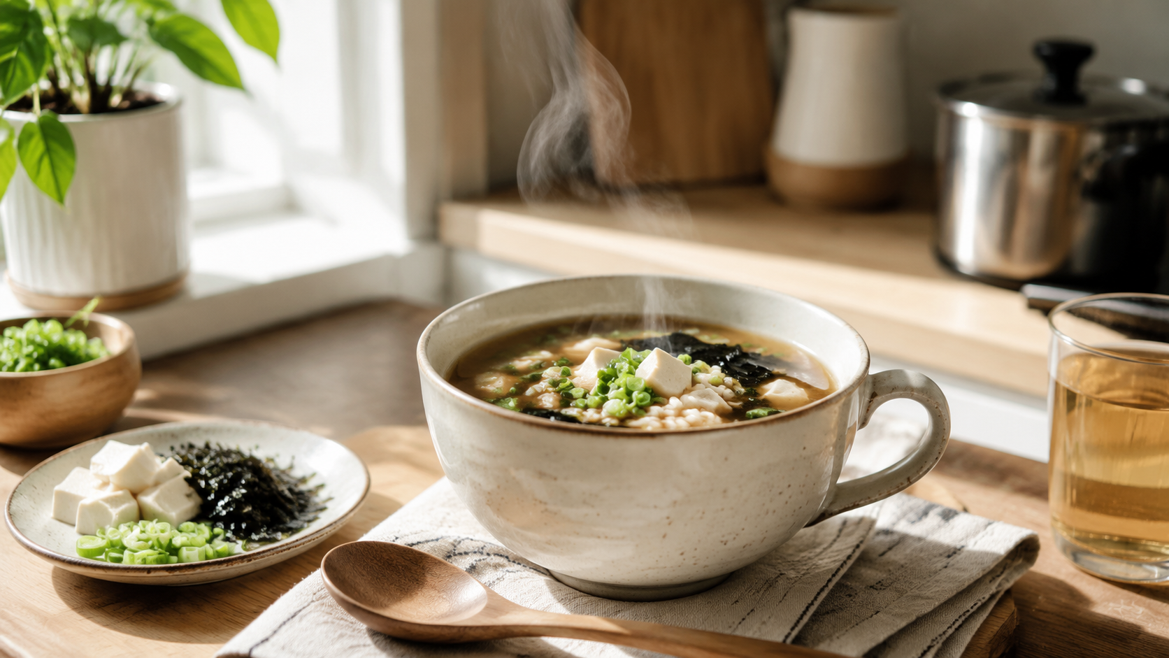 Instant Miso Soup Rice Cup ready to serve or store