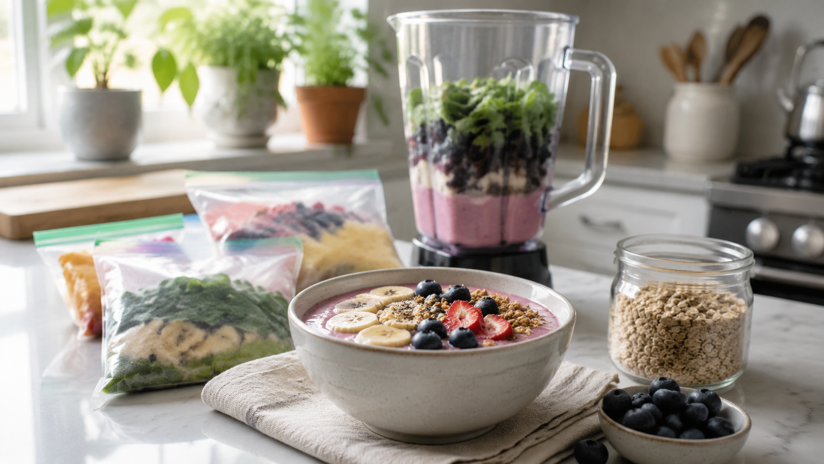 Smoothie Freezer Pack Breakfast ready to serve or store