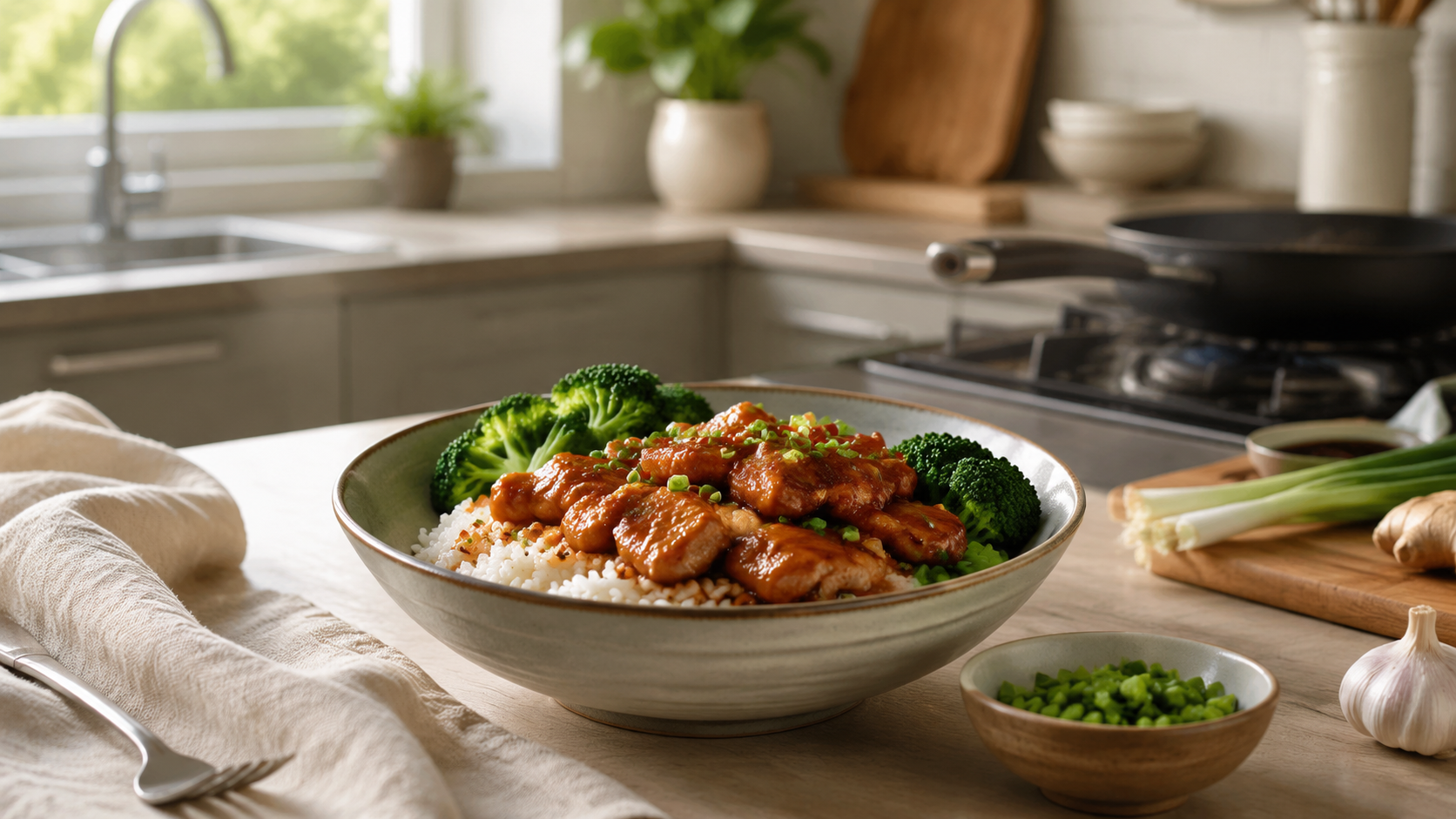 Soy Garlic Chicken Rice Bowl for Busy Weeknights ingredients and preparation